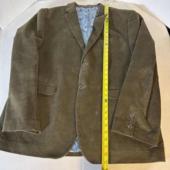 Alan Flusser Olive Corduroy Sports Jacket Blazer Cotton 2 Button Men's XXL - Picture 5 of 15